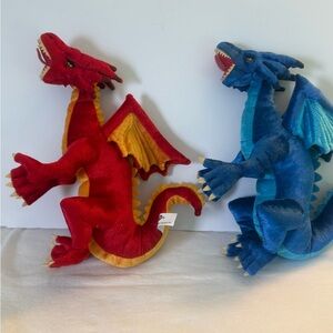 Vintage “Dueling Dragons” Roller Coaster Plush Toys from Universal Stu.